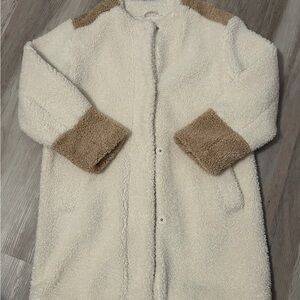 GAP Cream and Tan Teddy Jacket